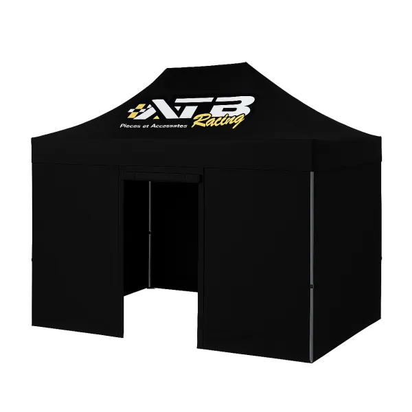 Barnum pliant 2x3 EVO Acier Noir Pack parois