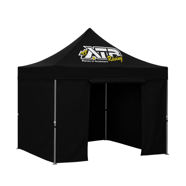 Barnum pliant 3x3 EVO Acier Noir Pack parois