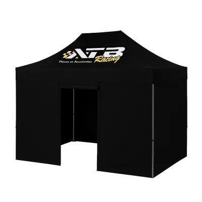 Barnum pliant 3x4,5 EVO Acier Noir Pack parois