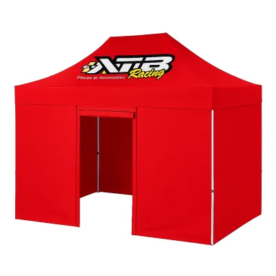 Barnum pliant 3x4,5 EVO Acier Rouge pack parois