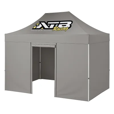 Barnum pliant 3x4,5 EVO Acier Gris avec parois