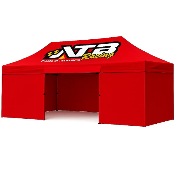 Barnum pliant 3x6 EVO Acier Rouge Pack parois