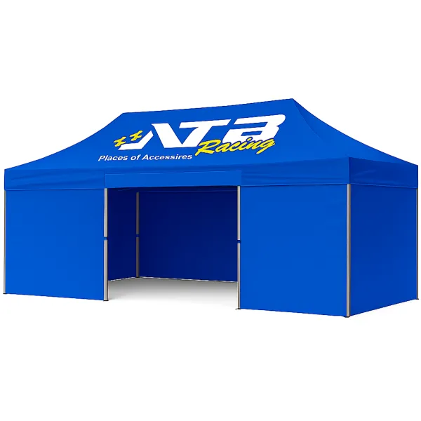 Barnum pliant 3x6 EVO Acier Bleu Pack parois