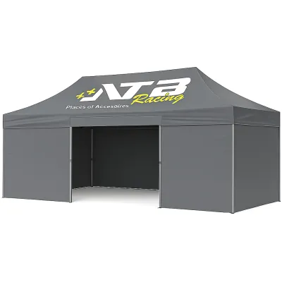 Barnum pliant 3x6 EVO Acier Gris pack parois