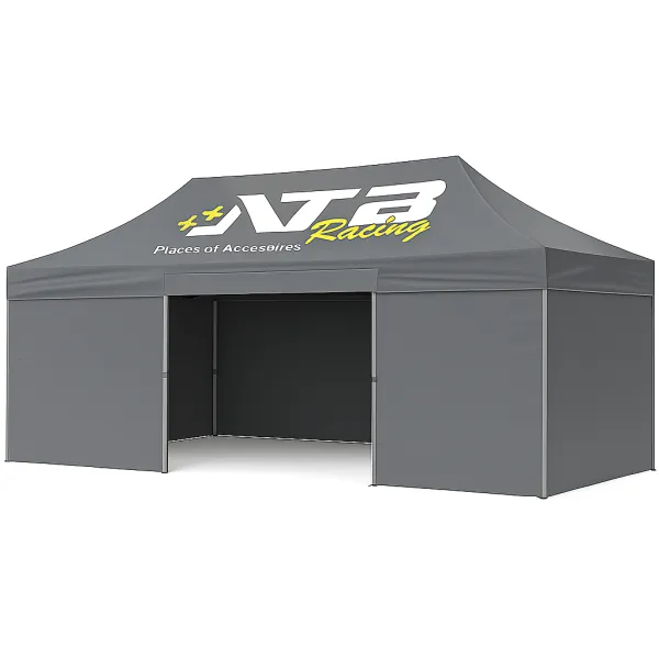 Barnum pliant 3x6 EVO Acier Gris pack parois