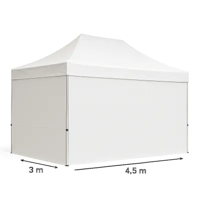 Barnum 3x4,5 aluminium Blanc pro avec parois