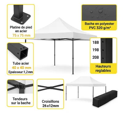 stand 3x3m sans mur parois