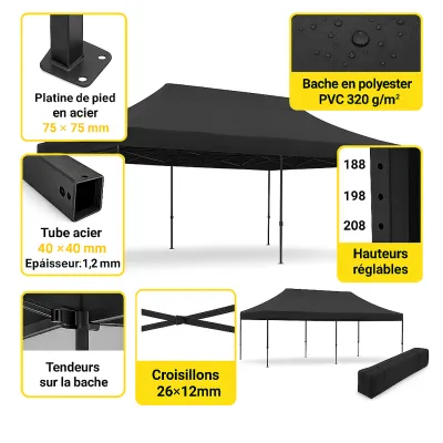 stand 3x6m sans murs de coté
