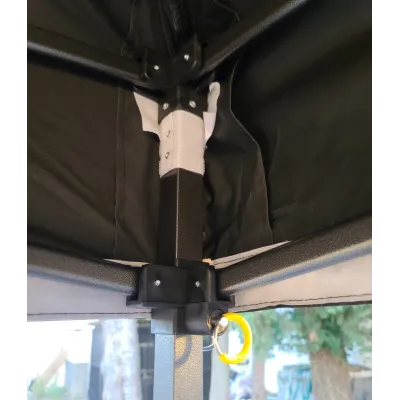 Barnum pliant 3x3m acier Noir gamme Sponsor