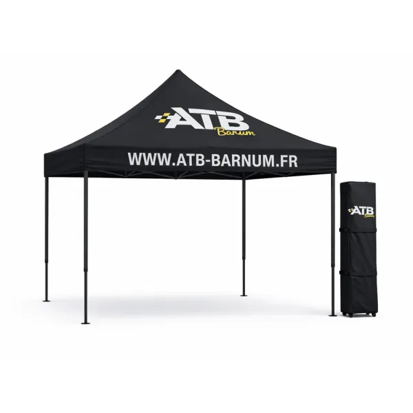 Barnum pliant 3x3m acier Noir gamme Sponsor