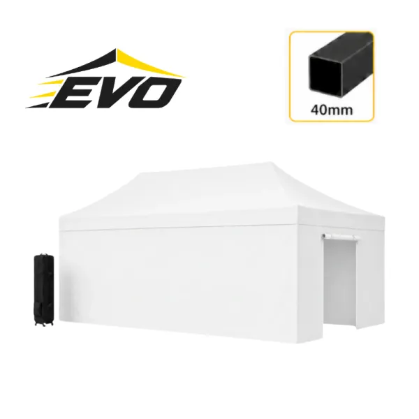 Barnum 3x6 EVO Acier Blanc + Pack parois
