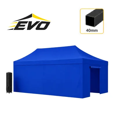 Barnum pliant 3x6 EVO Acier Bleu Pack parois