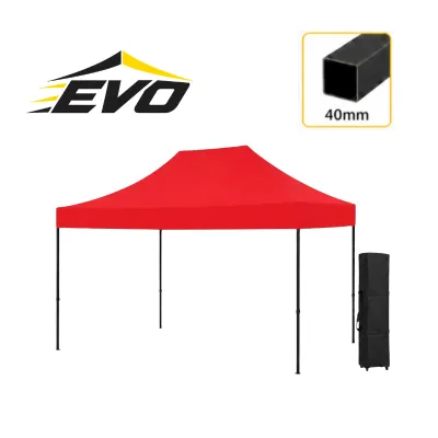 Barnum pliant 3x4.5 EVO Acier Rouge Light