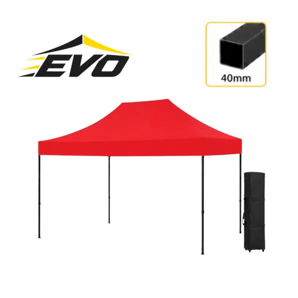 Barnum pliant 3x4.5 EVO Acier Rouge Light
