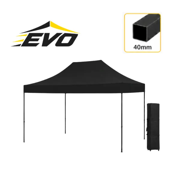 Barnum pliant 3x4,5 EVO Acier Noir Light