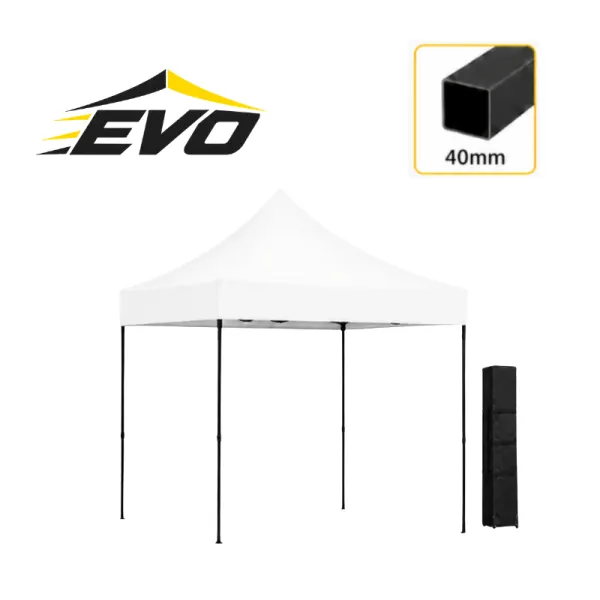Barnum pliant 3x3 Acier EVO Blanc Light