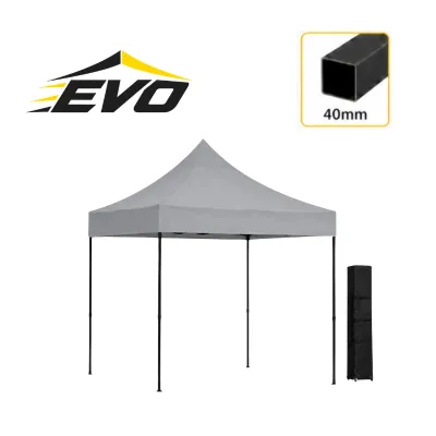 Barnum pliant 3x3m Acier EVO Gris Light