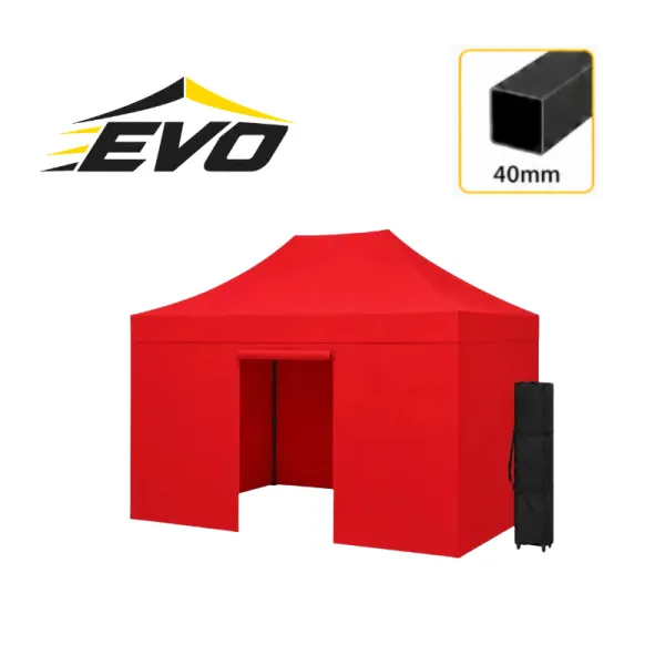 Barnum pliant 2x3 EVO Acier Rouge Pack parois
