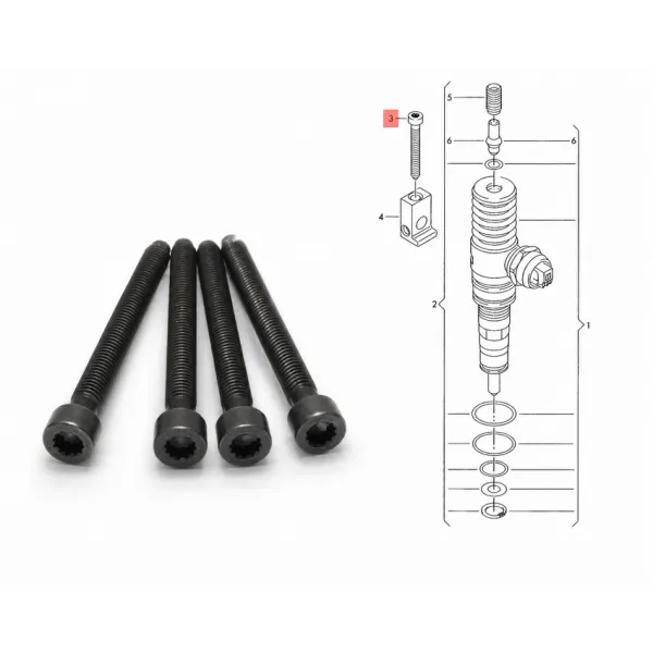 Vis de fixation injecteur TDI 1.9 038103385A