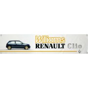 Bannière Renault Clio Williams 2.0 Bleu 1300 x 300mm