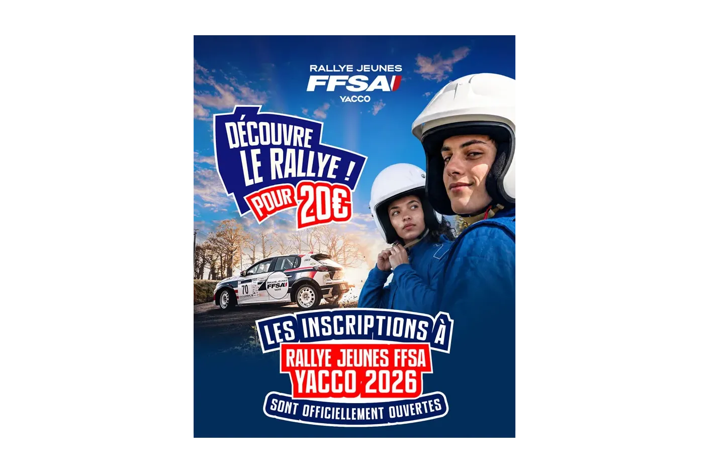 Ouverture officielle des inscriptions pour l’édition 2026/2027 de  Rallye Jeunes FFSA Yacco